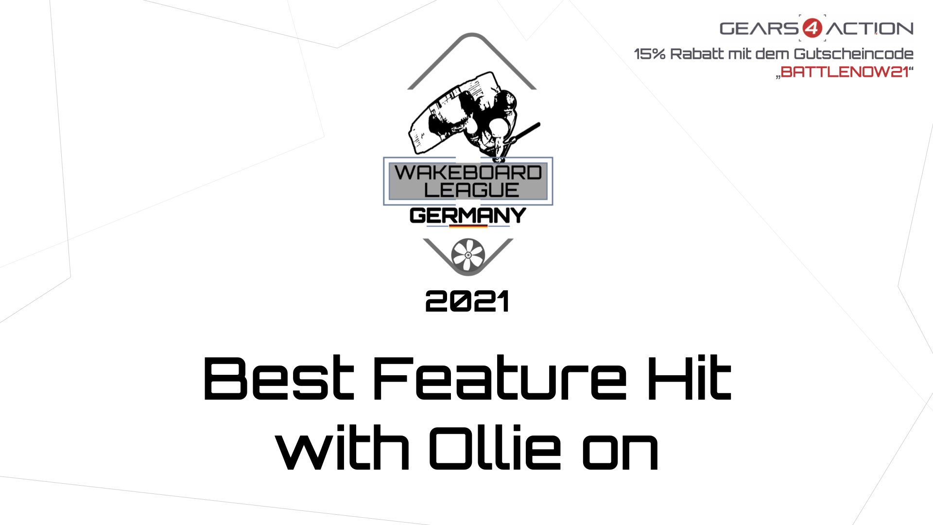 Wakeboard League Germany 2021 - #5 Best Feature Hit with Ollie On